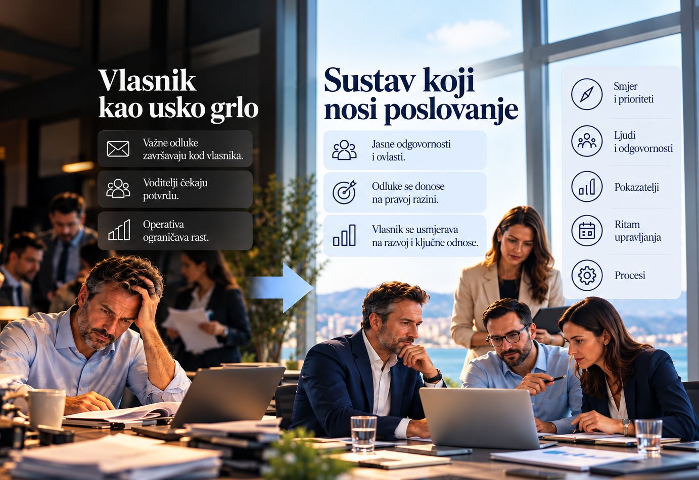 Poslovni sustav upravljanja: kako društvo prestaje ovisiti o vlasniku